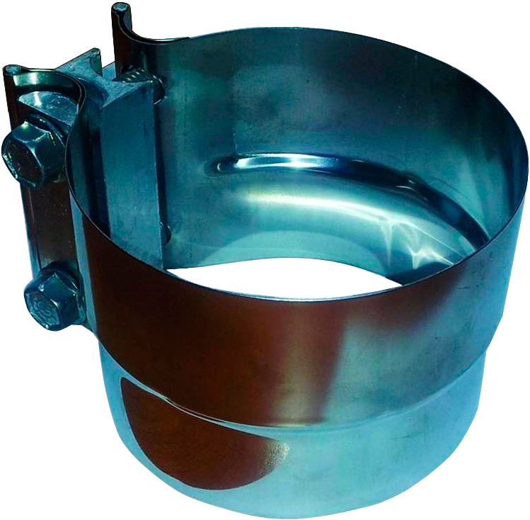 Abrazadera de Escape Tipo Faja De 5" de Acero Inoxidable