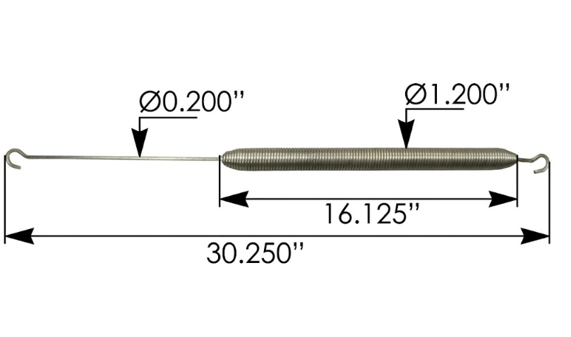 Resorte de Capo Mack Vision Longitud 30.250"