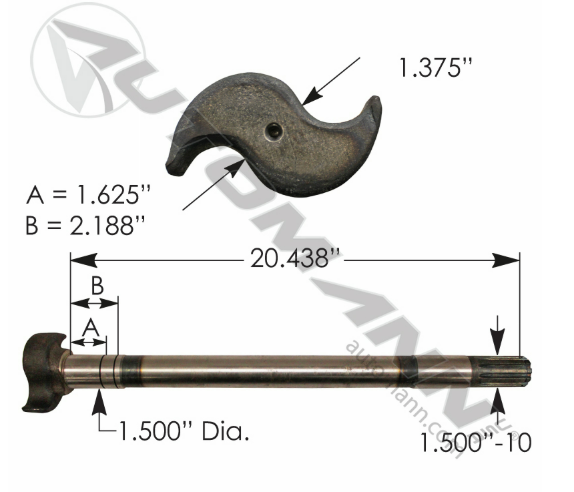 Levas RH freno rueda 20.44"x1.5" 10 Batea