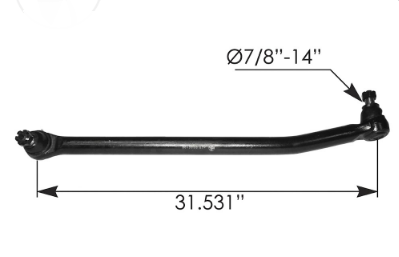 Barra Dirección Corta 31,53"L CL-120, Columbia 1997-2007