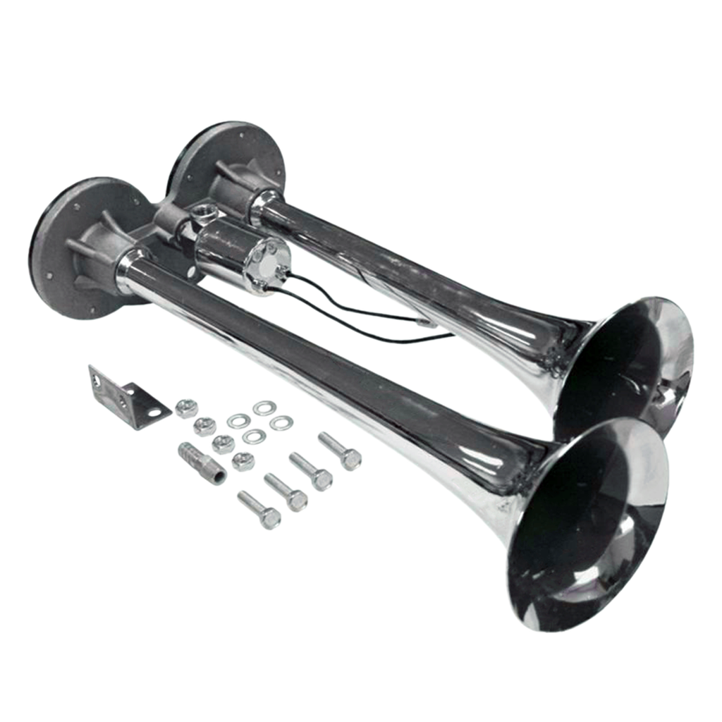 Bocina / Corneta Doble Con Solenoide De Aire Camión Eléctrica de 12 Voltios de 11"Largo y 105 Db