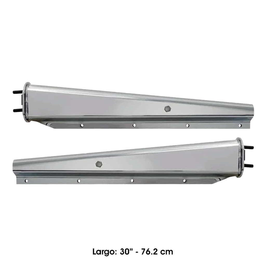 Kit Soportes De Guardabarros Cromado