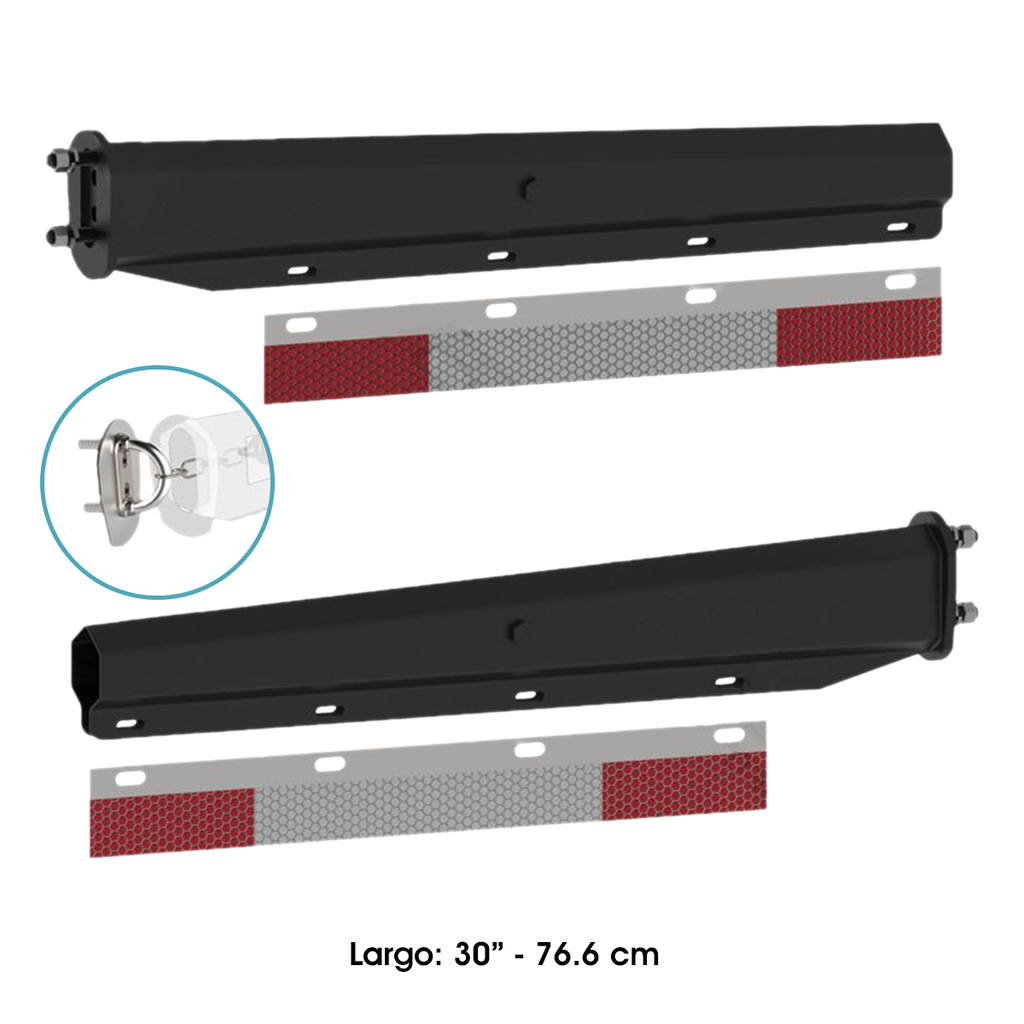Kit Soportes De Guardabarros Negros 30"L