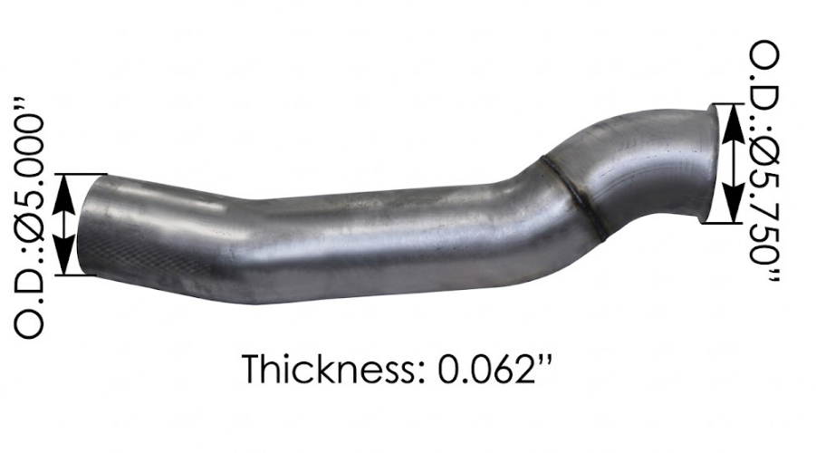 Tubo escape bajante turbo Mack 5 pug alz