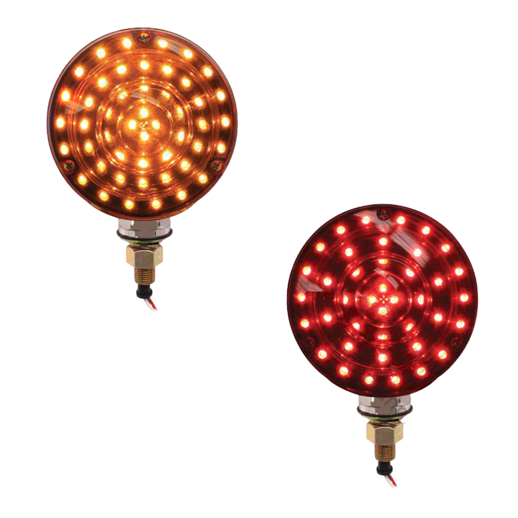 Lámpara Doble Cara de 48 LED Ámbar / 40 LED Rojos de 12V