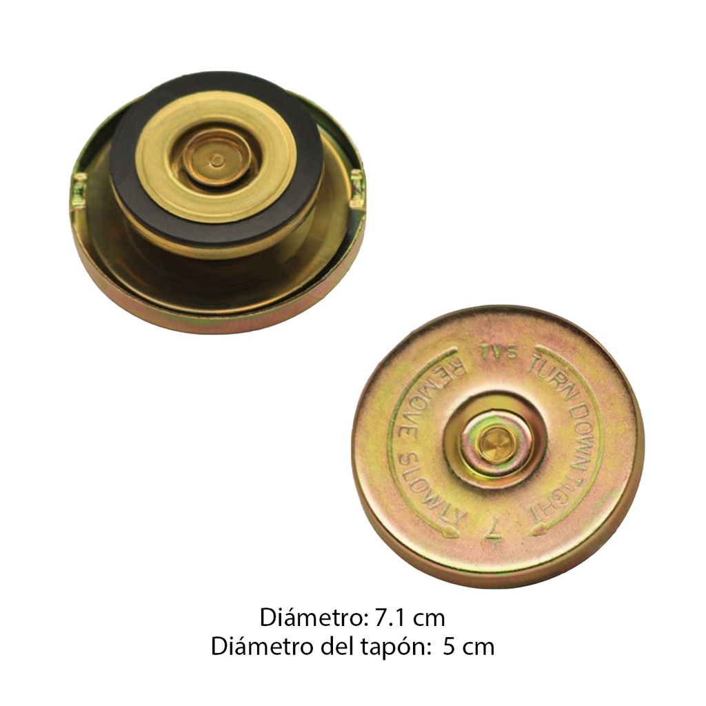 Tapa de Radiador 7 Lbs con cuello de 2-5/8 Mack