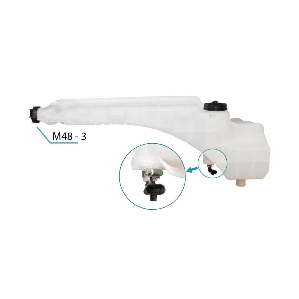Kit Tanque / Reservorio de Refrigerante Mack MP8 con Tapa y Sensor