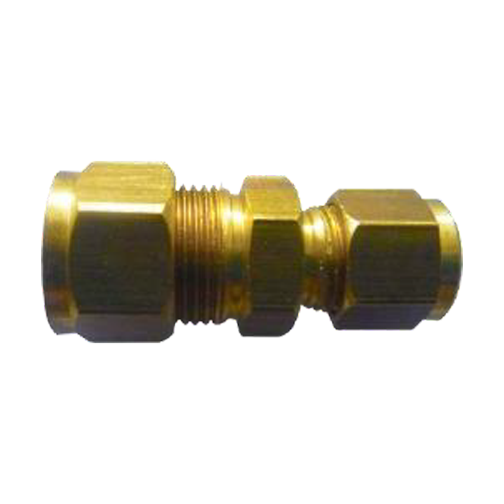 Conex Bronce uni rect reduc comp 1/2x3/8