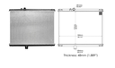 Radiador Mack CH612 / CH613, E7M