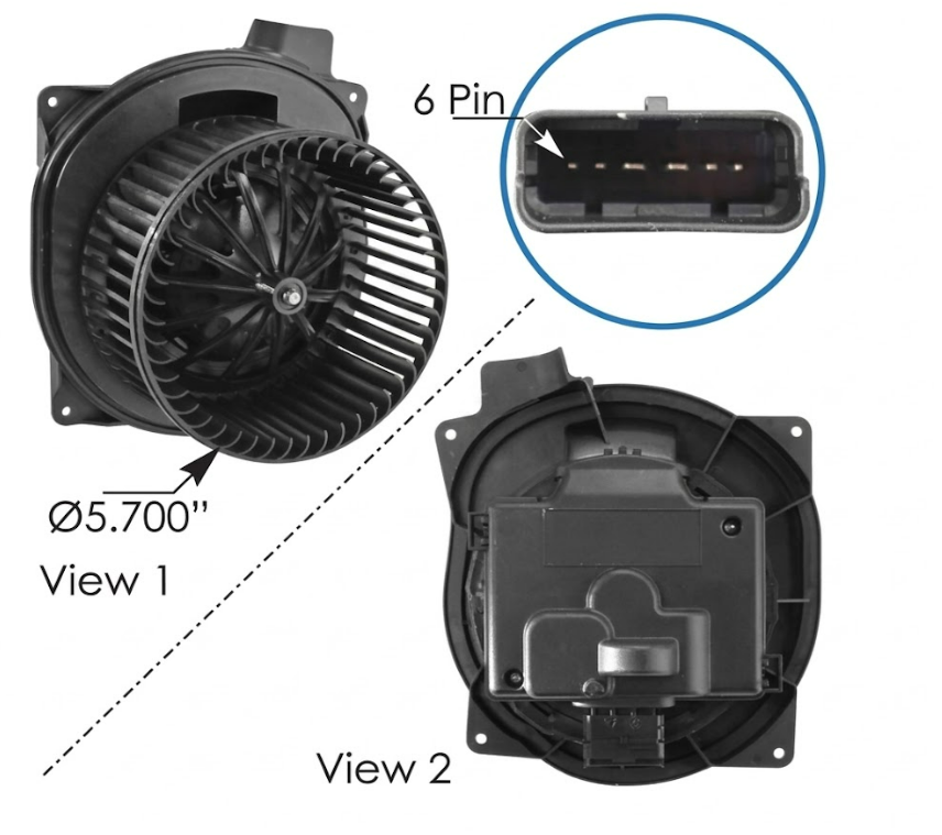 Motor Soplador del A/A de Freightliner CL-120
