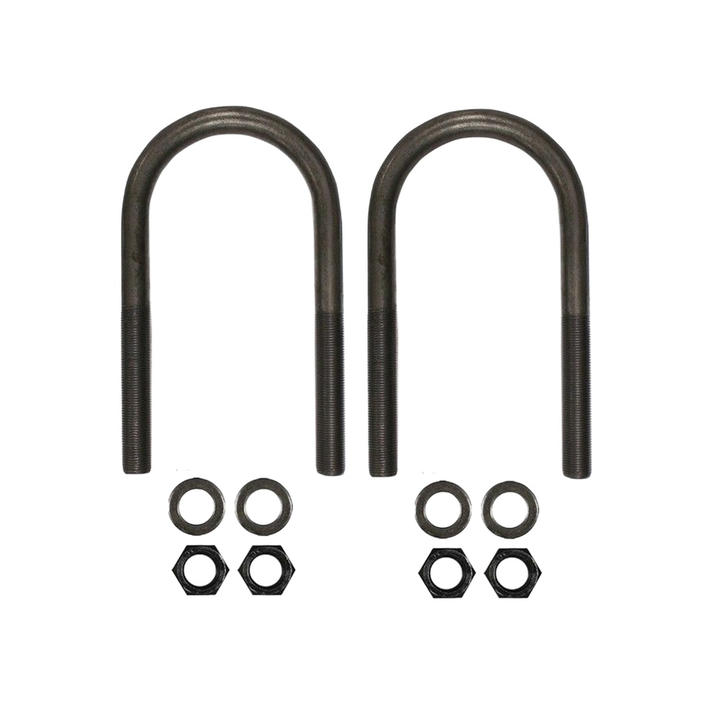 Abrazadera U Delantera ancho 4" - Largo 8.5" - 4" Rosca de 3/4  Freightliner Mack