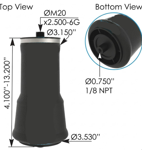 Bolsa suspension cabina Mack CH/CX