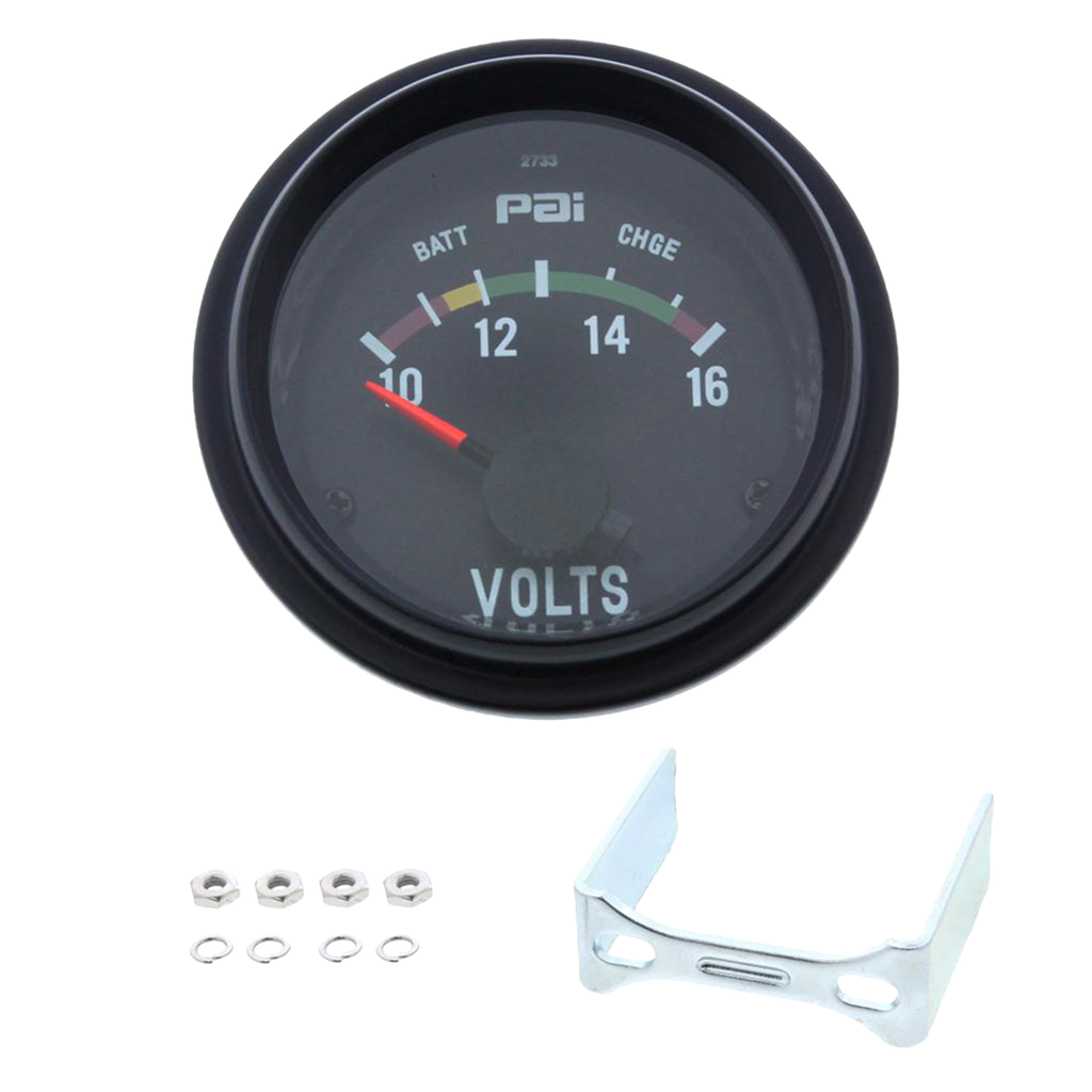 Manómetro Medidor de  Voltímetro de 12 Voltios Ø 2-1/8