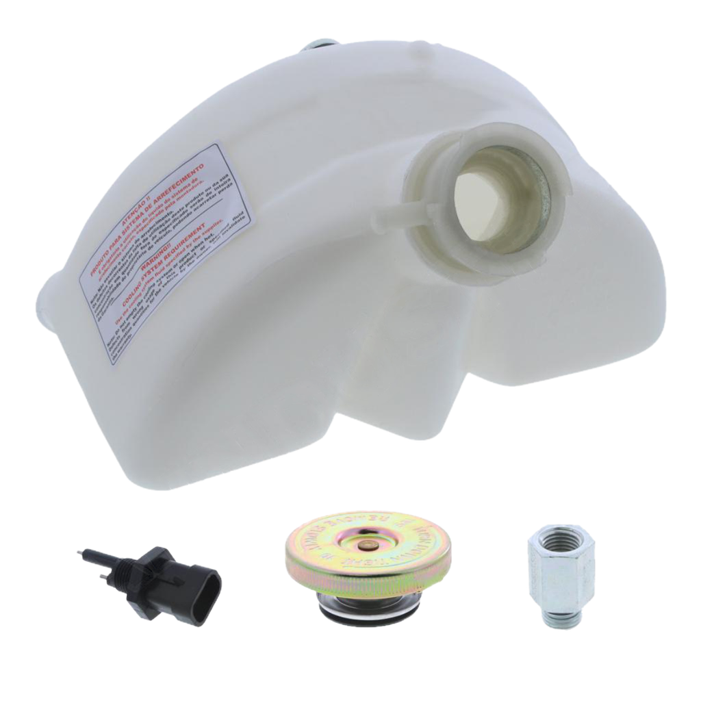 Kit Tanque Superior / Reservorio de Refrigerante Media Luna Mack con Tapa, Sensor, Adaptador