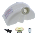 Kit Tanque Superior / Reservorio de Refrigerante Media Luna Mack con Tapa, Sensor, Adaptador