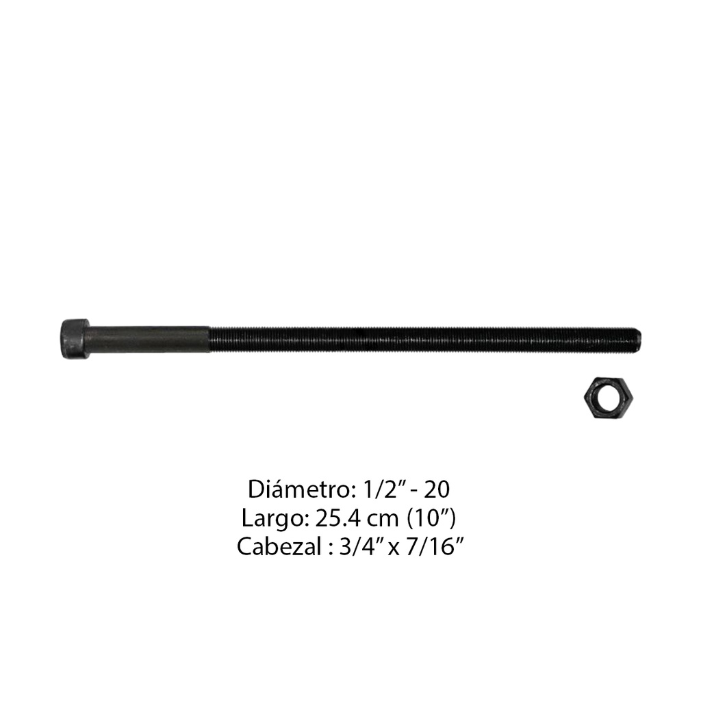 Kit Tornillo Guia De ballesta Trasera de 1/2" x 10"L Grado 5