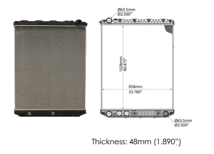 Radiador Mack Vision Pinnacle MP8