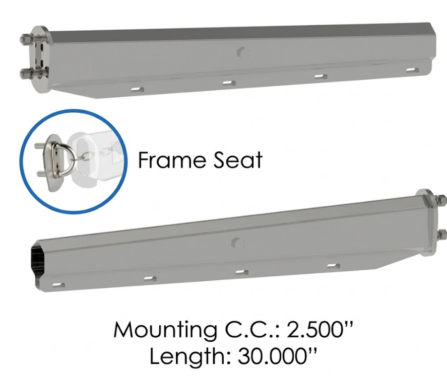 Kit Soportes Guardabarros De Acero Inoxidable 30"L