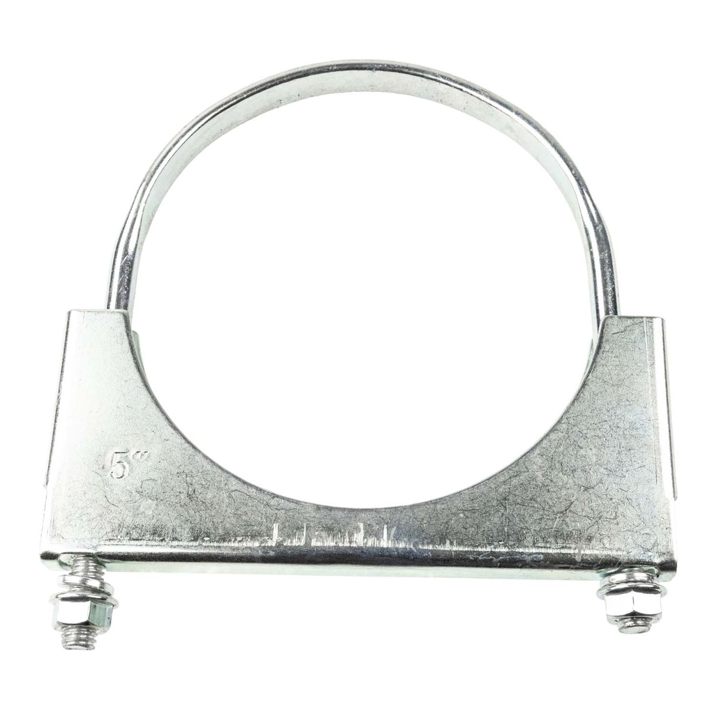 Abrazadera de escape tipo U fina De 5" Cromada
