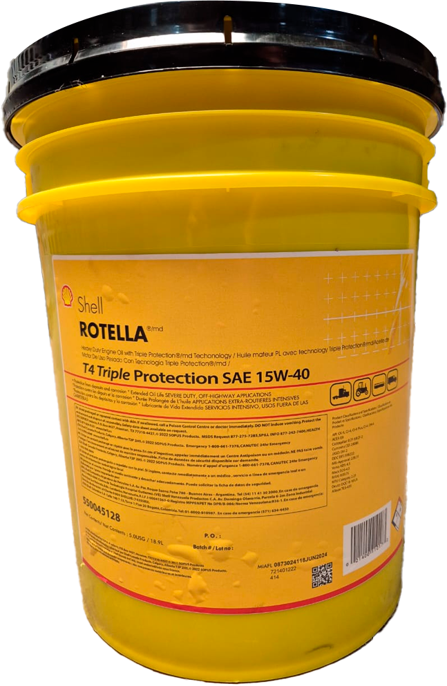 Paila aceite lubricante Shell Rotella T-4 15W40 20L