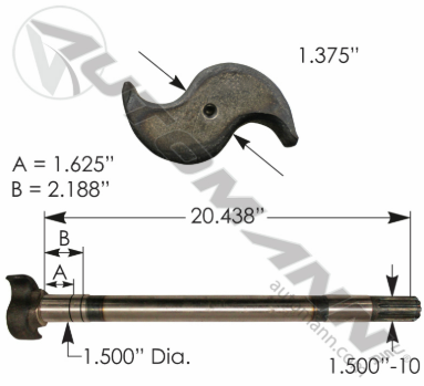 [124.102014.01] Levas LH freno rueda 20.44"x1.5" 10 Batea