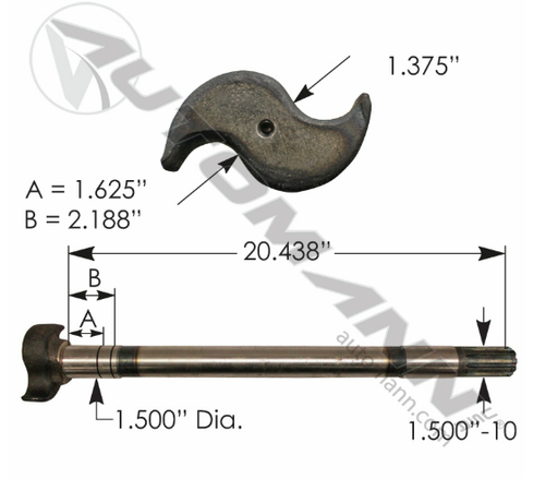 [124.102014.02] Levas RH freno rueda 20.44"x1.5" 10 Batea