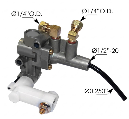 [171.H00450AMOE] Válvula de Control de Altura Nivel Suspension Cabina Mack R / RB / RD Models