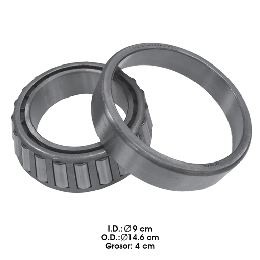 [182.414] Set 414 Rodamiento Interno trasaera eje A21 (cono HM218248 / pista HM218210)