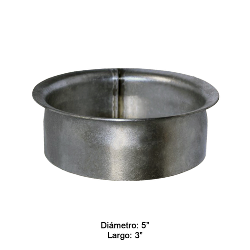 [562.U15882A] Adaptador de escape De 5" D.I x 5.88" Flange x 3" Largo