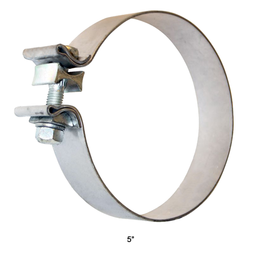 [562.U3705A-T] Abrazadera de escape tipo Banda De 5" - 1.25" Ancho de Acero Aluminizado