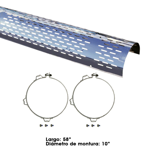 [562.U62101SS] Protector vertical escape 10" 180 grados