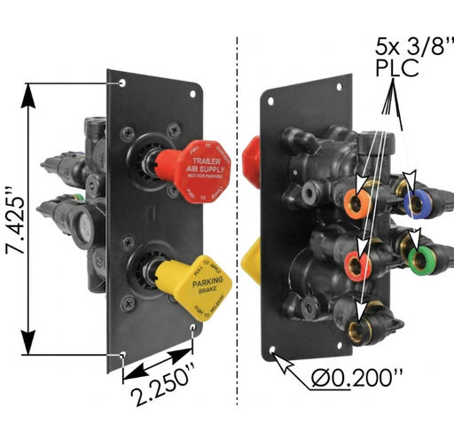 [802540E] Válvula Machine Brake MV3 Conexiones - Rapidas