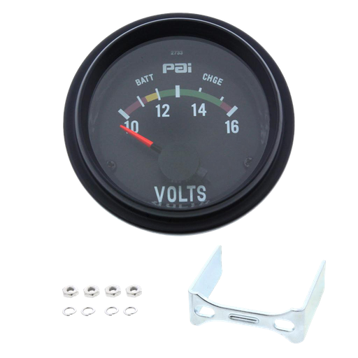 [FGG0561] Manómetro Medidor de  Voltímetro de 12 Voltios Ø 2-1/8