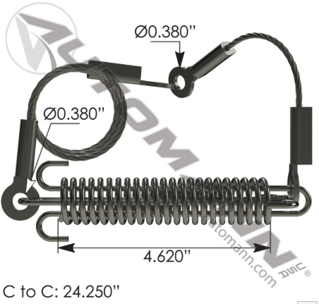 [HLK2048] Guaya de Capo Mack CH Longitud 24,25" a 37,62"