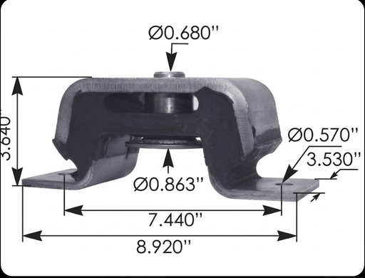 [M17528] Soporte trasero motor CH - 99