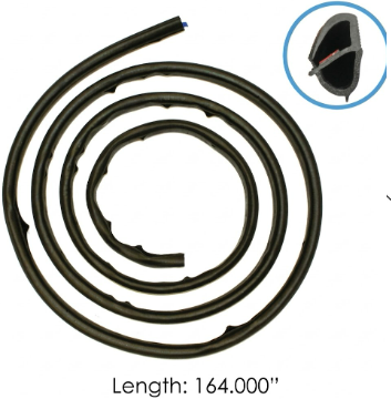 [M203616] Sello / Goma de Puerta Cabina Mack CH/CL/CX/GU/CV Granite 4,5 Mts o 160" Largo