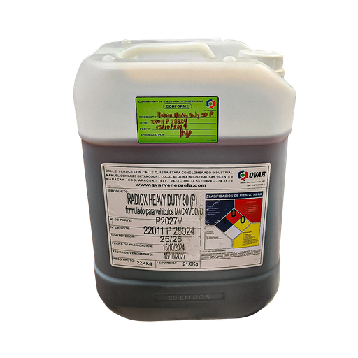 [P2027V] Refrigerante 50/50 Q-VAR Heavy Duty 20lts