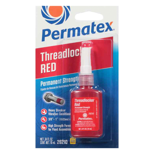 [PERMATEX-26210] Traba Rosca Rojo De 10ml Alta Resistencia