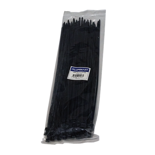 [TIRRAP-250] Tirrap Nylon De 10" Largo 100 piezas por paquete, Color Negro