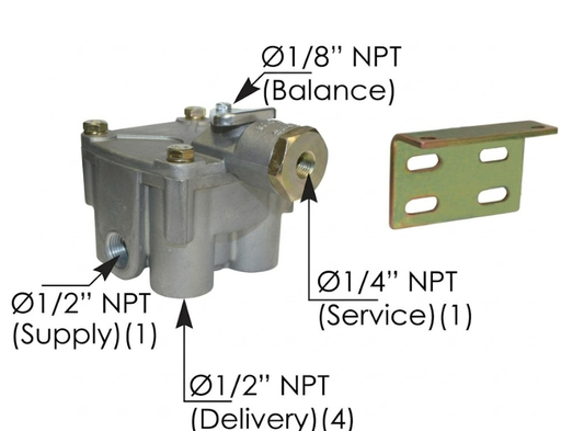 [EM36420] Válvula Rele R-14 De 4Psig Entradas por Abajo