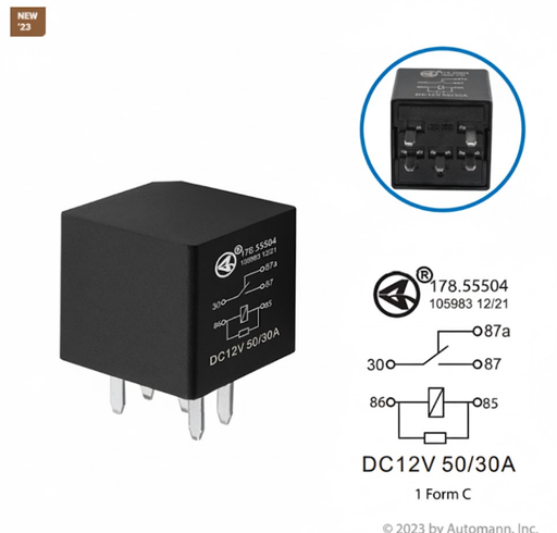 [178.55504] Relay de desactivación del freno motor 12V / 5 Pin