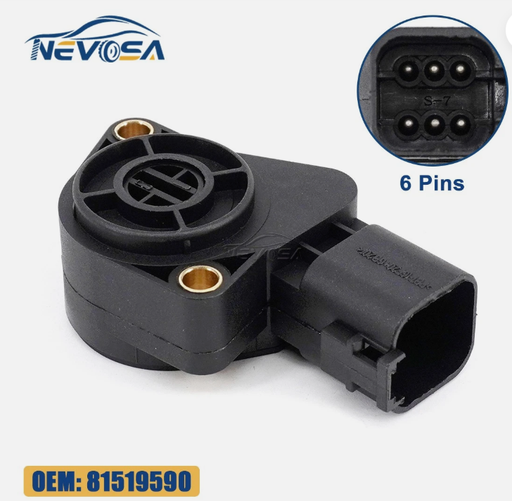 [81519590] Sensor de Posición del Pedal Aceleración TPS de 6 Pines Volvo-Mack
