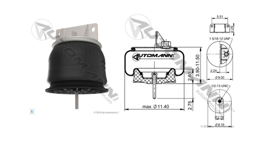 [566.ER9541] Bolsa Suspensión Trasera Kenworth T800 / 2006A