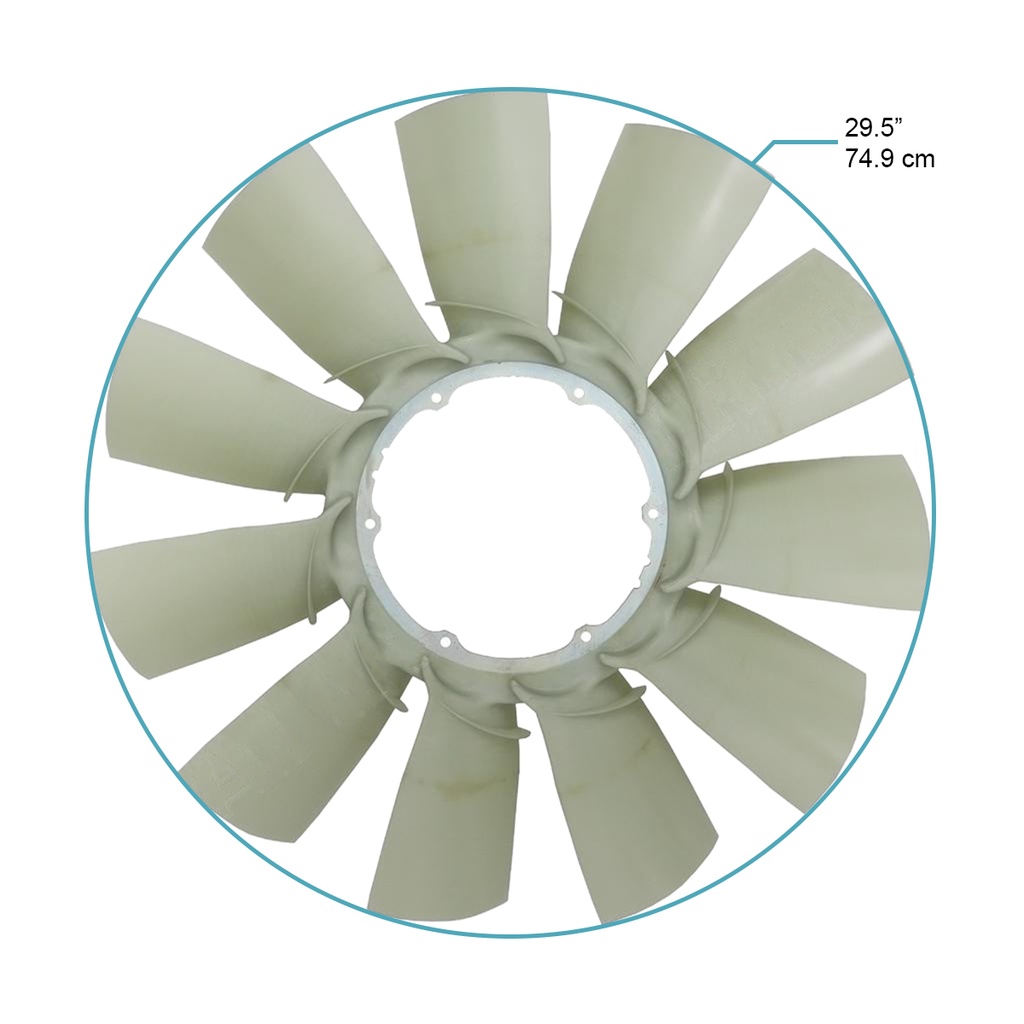 Ventilador GU Granite MP8 11 aspas 29,5"