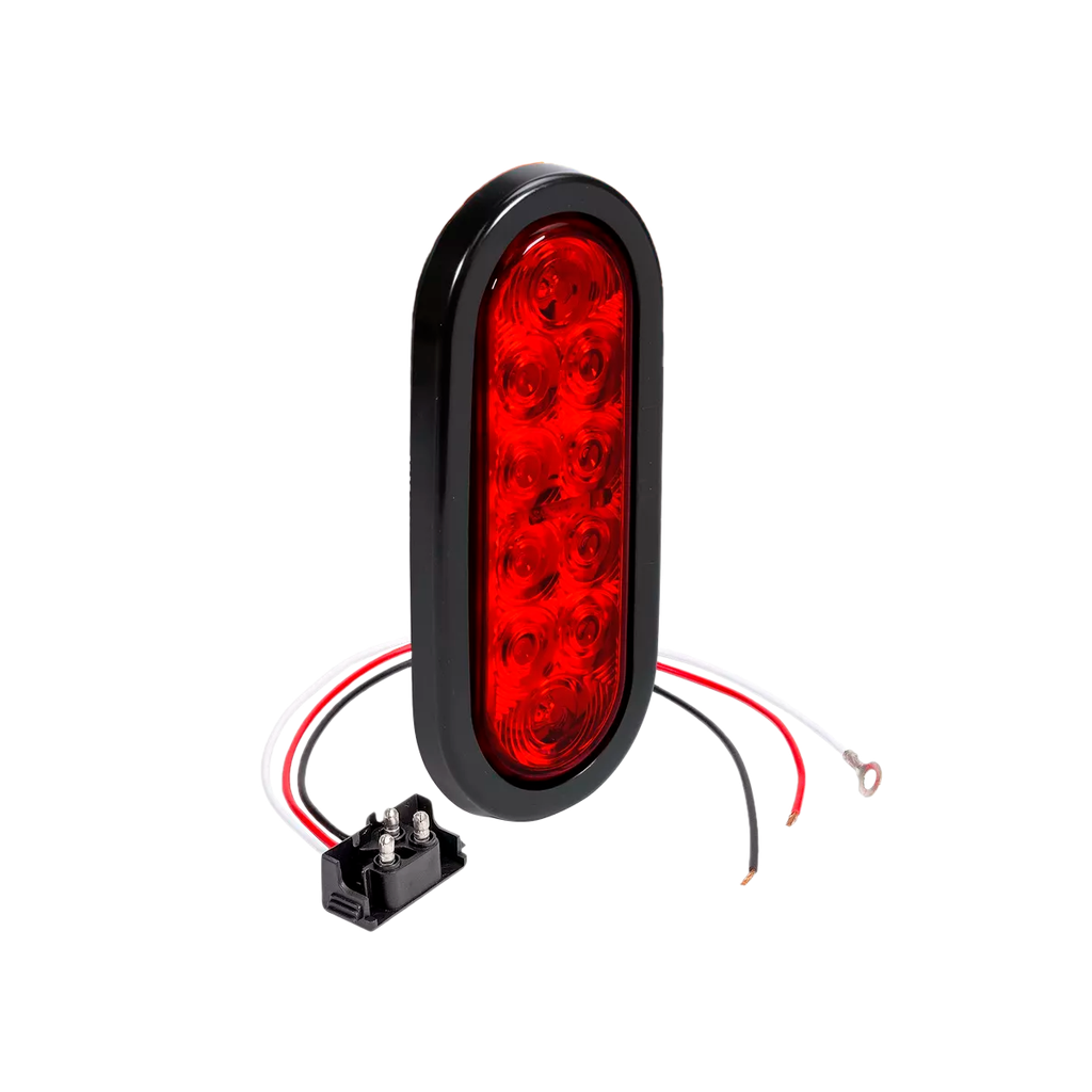 Lampara ovalada LED roja Batea