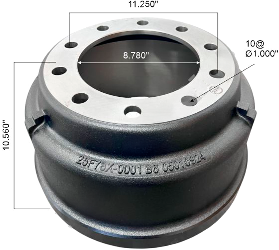 Tambor Freno Tras 10 Hueco TT-000849