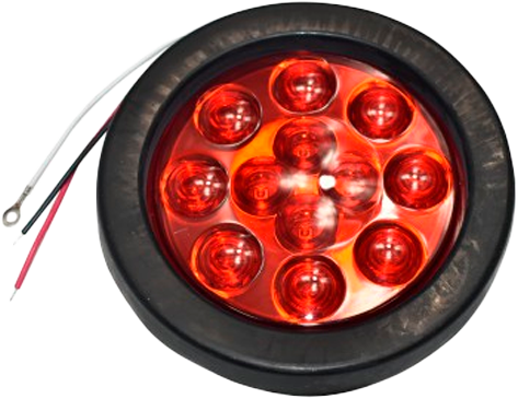 [22P60X-0001] Lampara redonda LED Roja