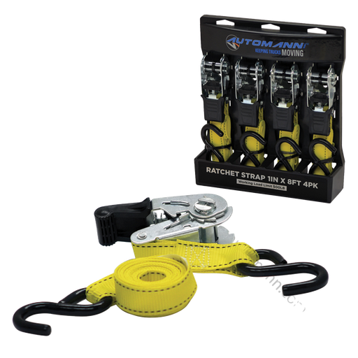 [573.A108RS-4DP] Correa de Amarre / Faja Sujeta Cargá de 1" x 2,43 Metros  Kit 4 Unidades